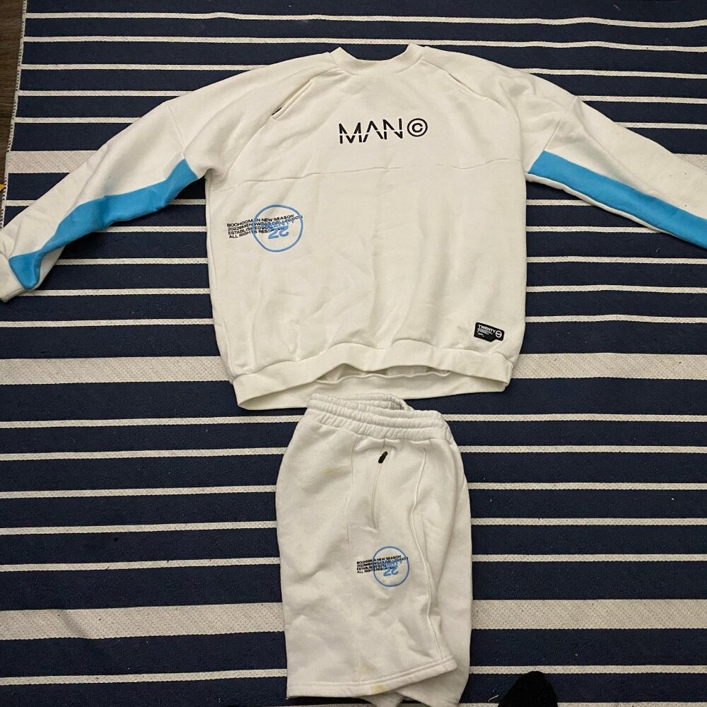 BoohooMan Sweatshirt and Shorts